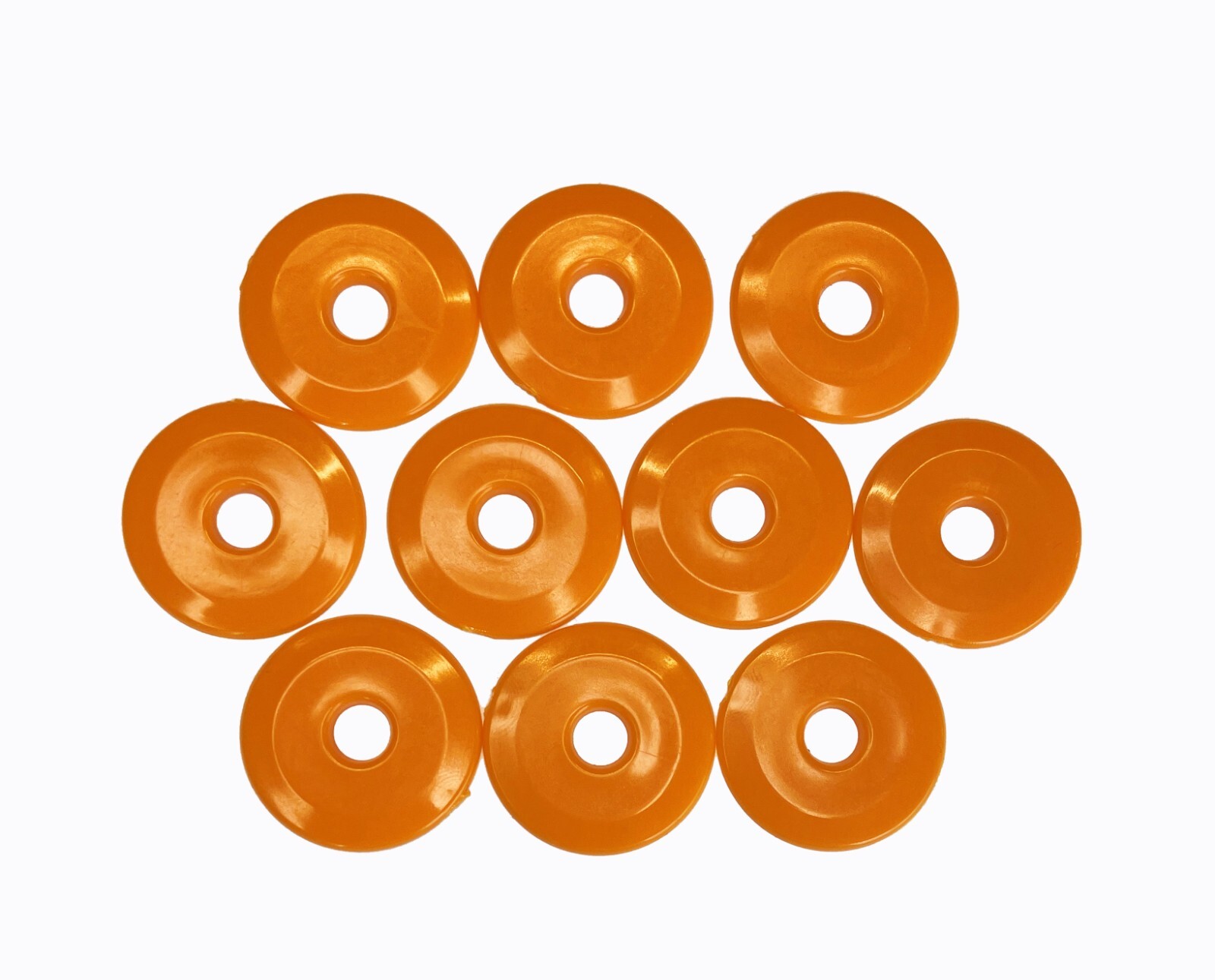 Pack of 10 Orange 25mm Dia Penny Washers Survey Marker High Impact Plastic S7840
