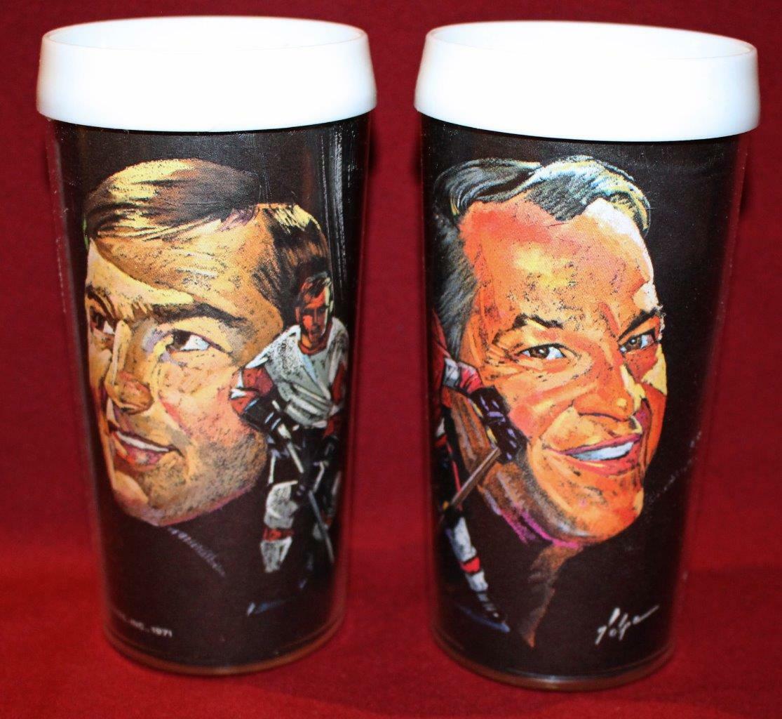 Rare Lot of 6 Unused 1971 Detroit Red Wings Volpe Cups Gordie Howe Mahovlich !