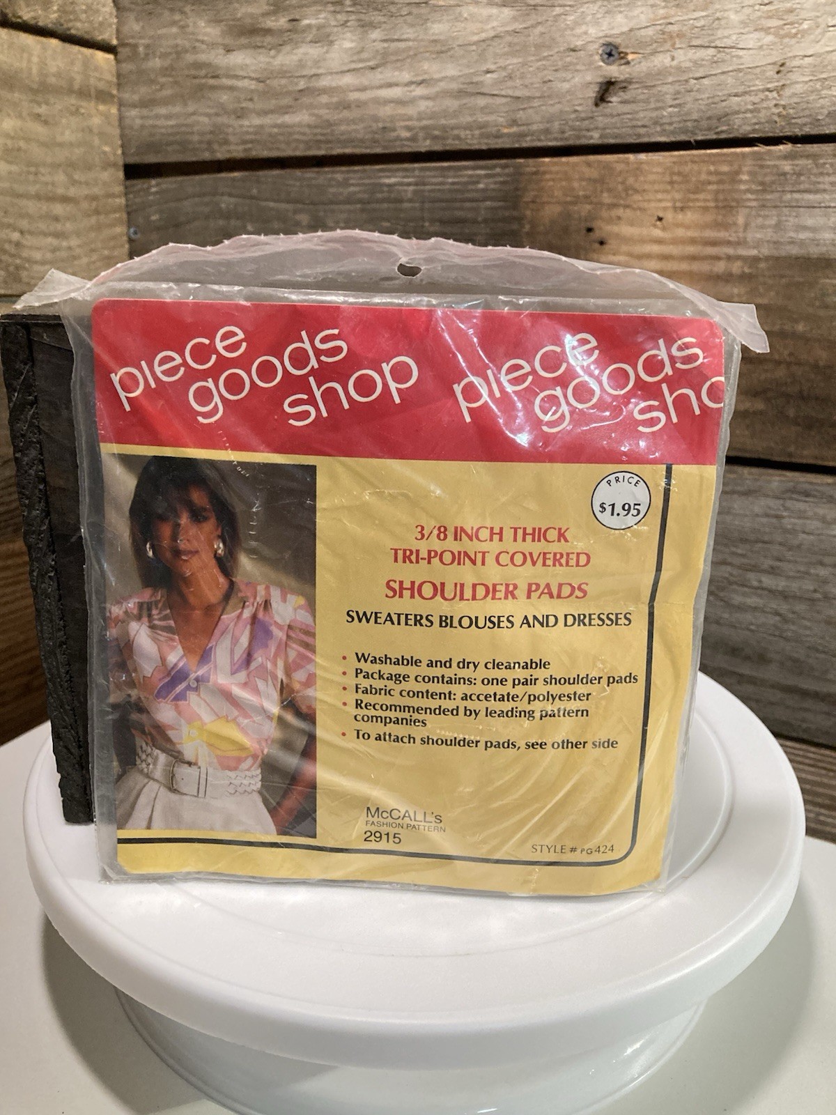 McCall’s 2915 Shoulder Pads For Dresses, Coats & Jackets. 3/8” Thick NIP NOS
