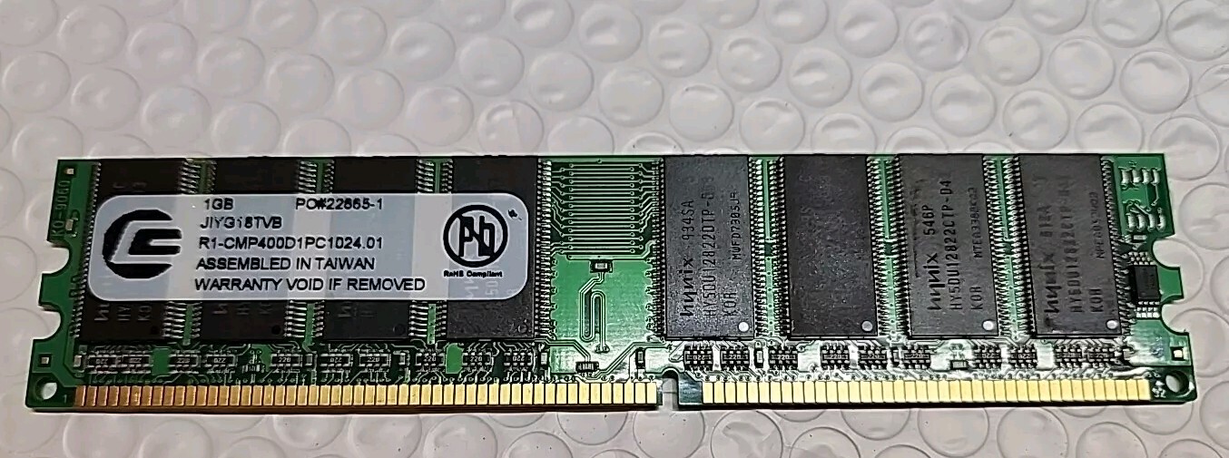 Centon JIYG18TVB DDR RAM 1GB 400MHz