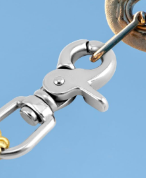10-pack, Swivel Trigger Snap Hooks Zinc Plated SS, 130 lbs Capacity.