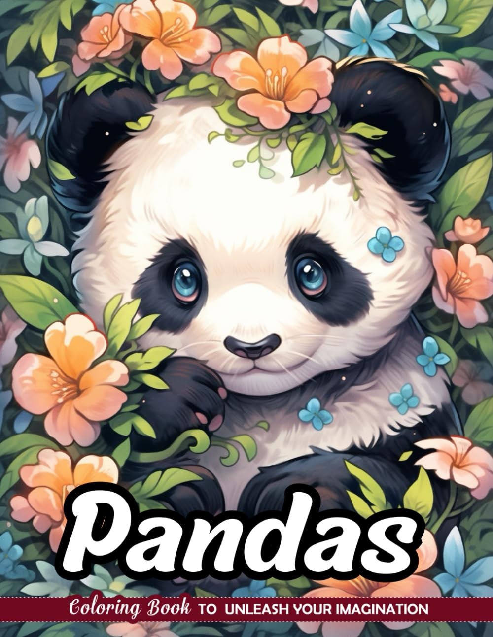 Pandas Coloring Book: Black and White Giants for Animal Art
