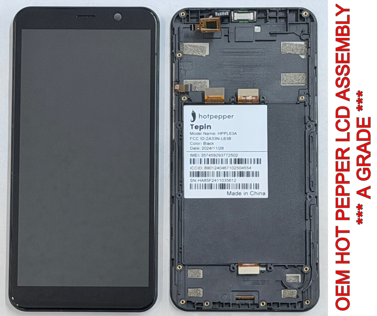 OEM LCD Display Screen Digitizer + Frame Hot Pepper TEPIN Panca HPPL63A *A GRADE