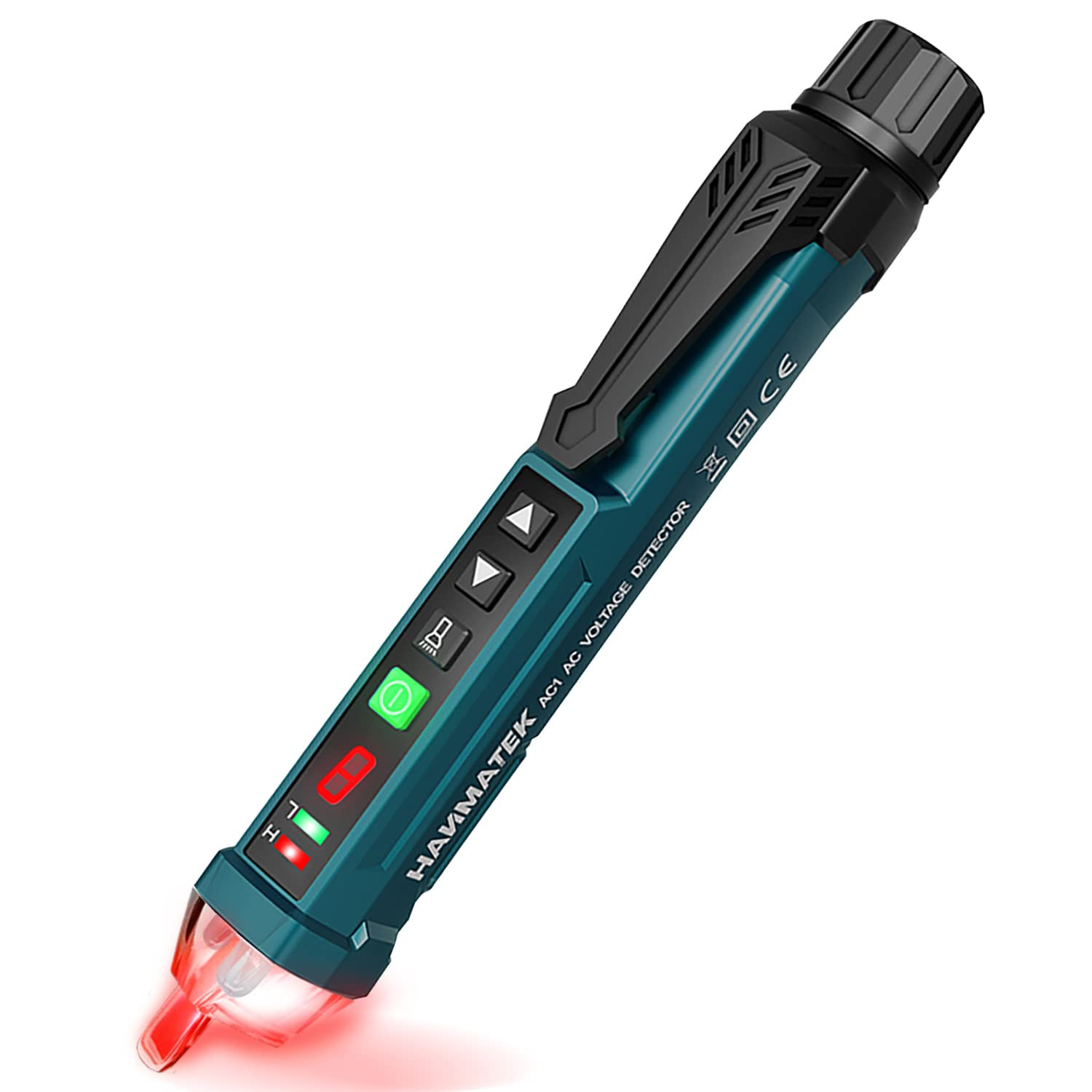 Non Contact Voltage Tester Pen AC Detector 12-1000V w/ LED Flashlight