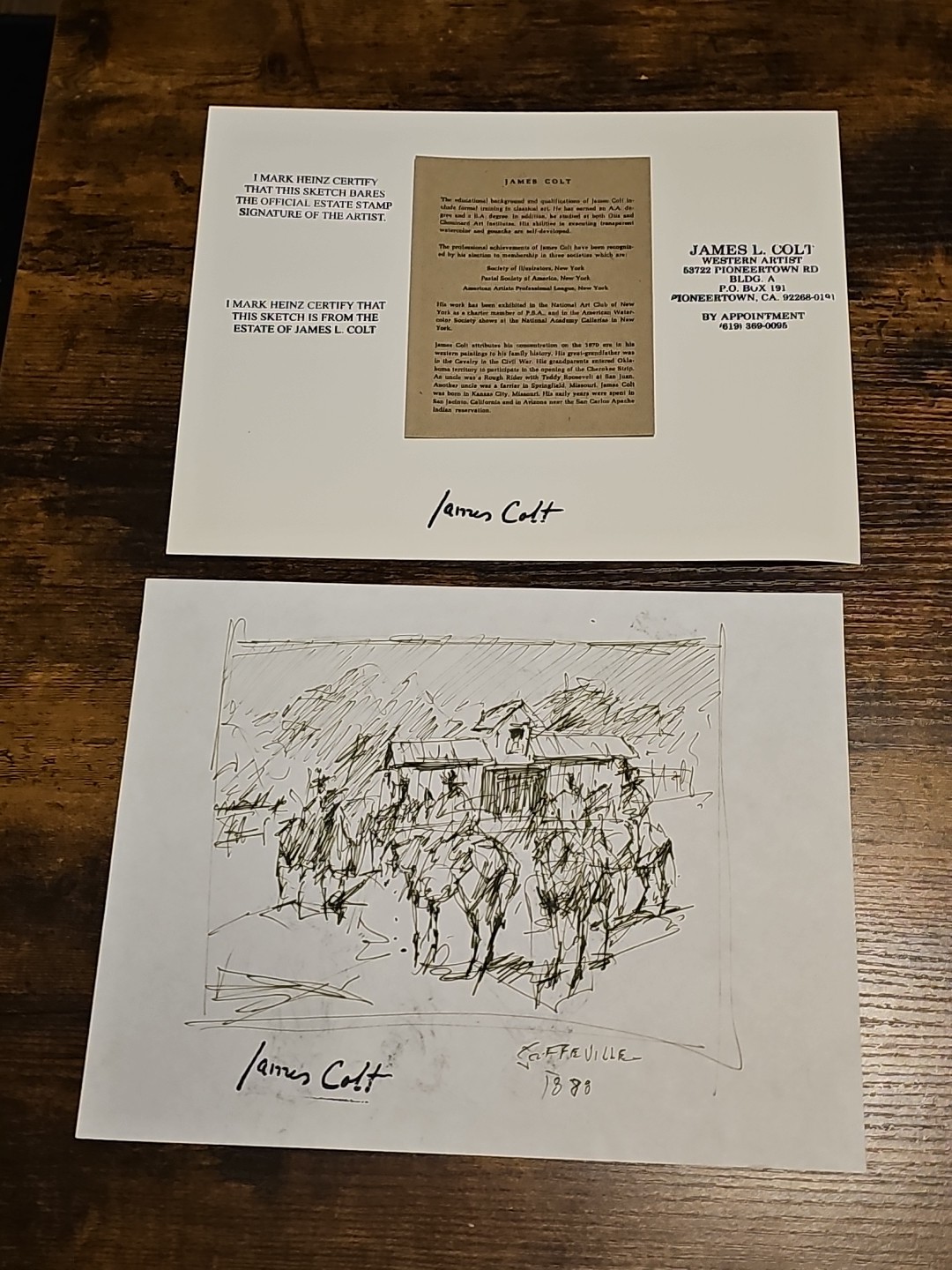 James Colt Western Cowboys Sketching  (273)