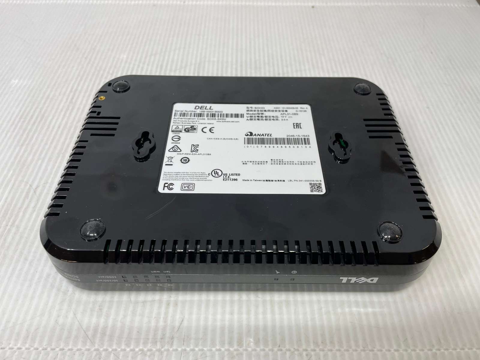 Dell SonicWall SOHO Network Security Firewall Appliance APL31-0B9