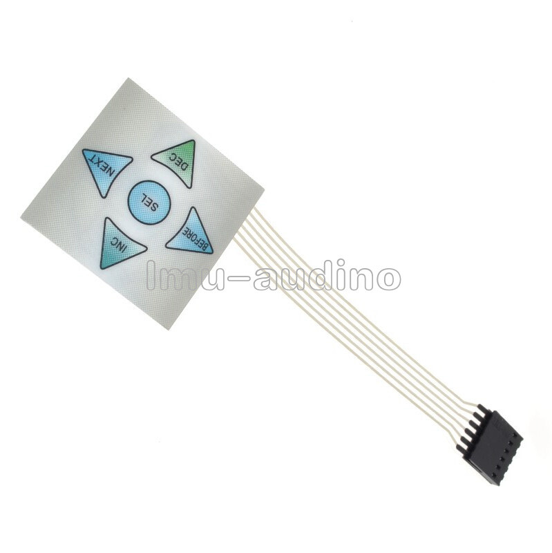 1x5 Matrix Array 5Key Membrane Switch Keypad Keyboard 1*5 Keys 40*40mm NEW