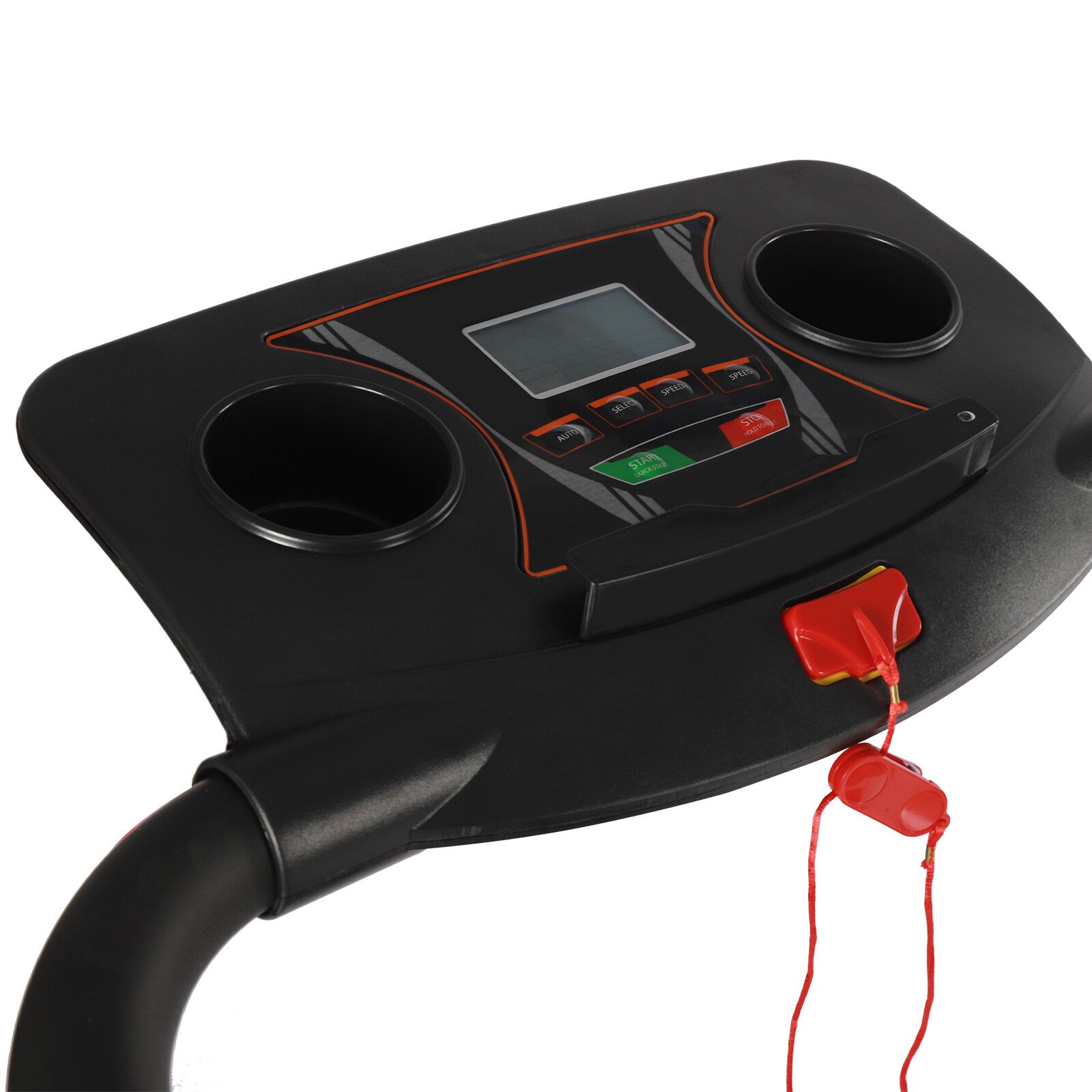Walking Treadmill with Full Length Handrails &Heart Rate Sensor Recovery Fitness