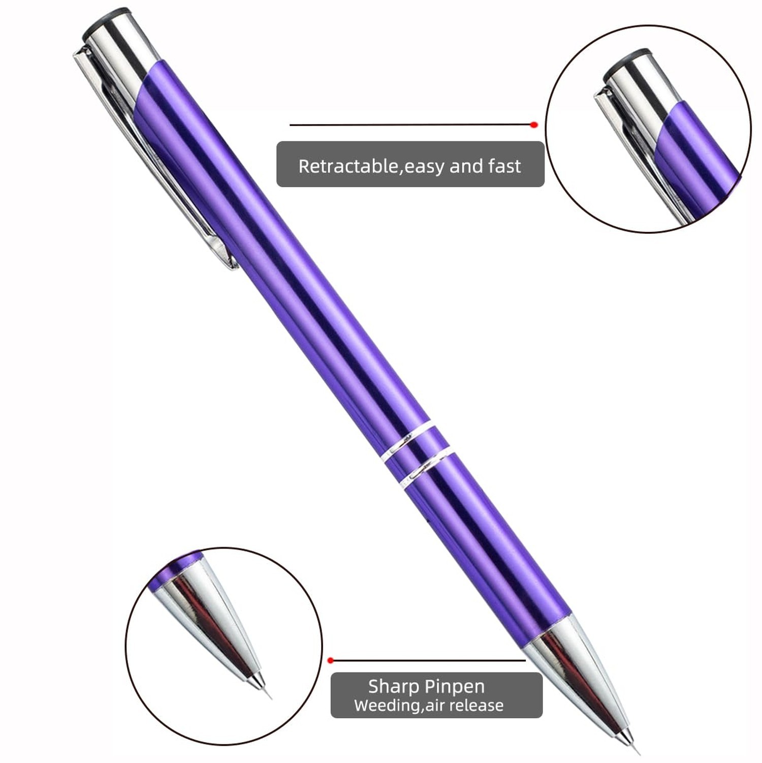 2 Pcs Pin Pen Weeding Pen Tool for Easy Weeding Vinyl, Quick Air Release Viny...