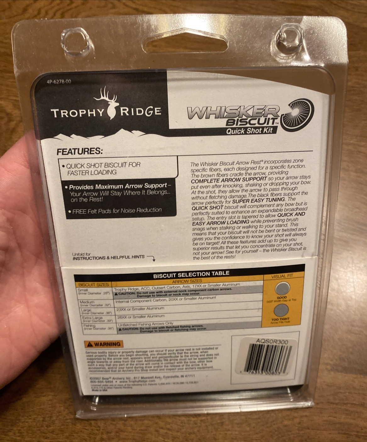 Trophy Ridge Whisker Biscuit Quick Shot Kit Medium Right Hand Archery Support