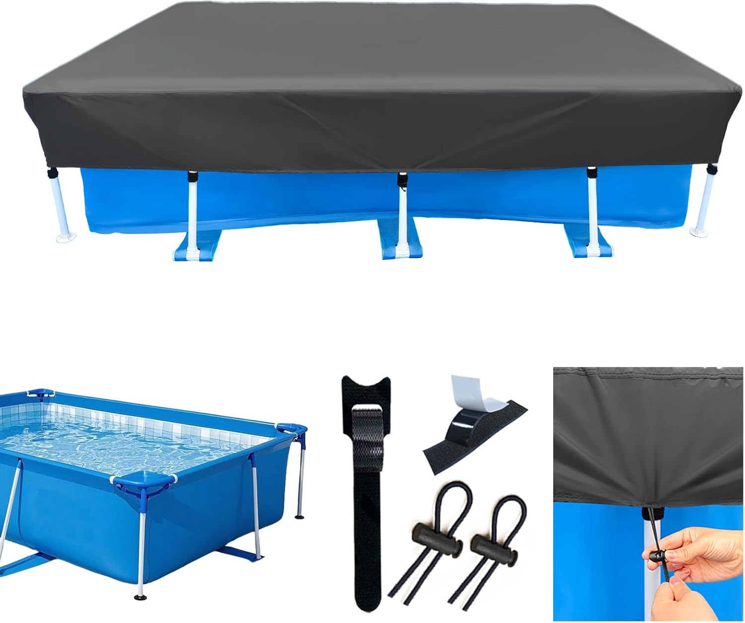 14 X 7 Rectangle Pool Cover 177 X 87Inch Rectangular Pool Covers 178.8 Inch Dust