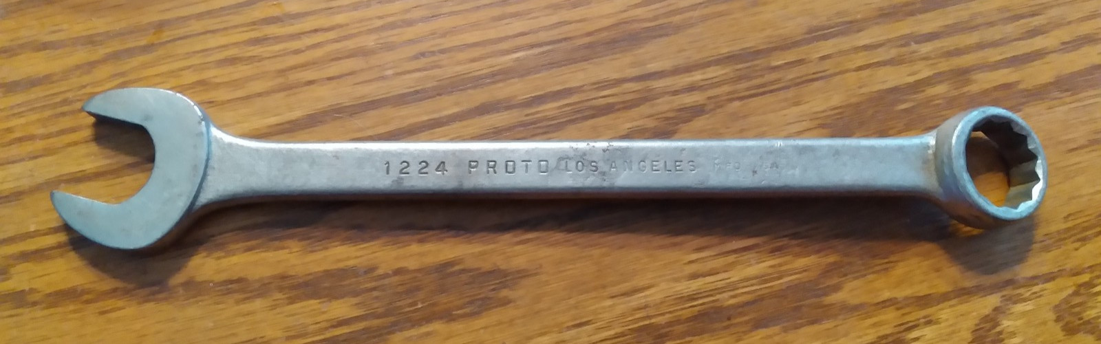 Vintage PROTO LOS ANGELES 1224 SAE 3/4" 12 PT. Combination Wrench MFD USA
