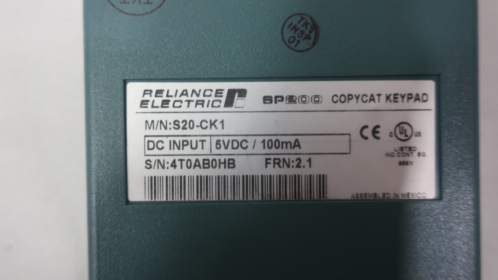 Reliance Electric S20-CK1 Copycat Keypad