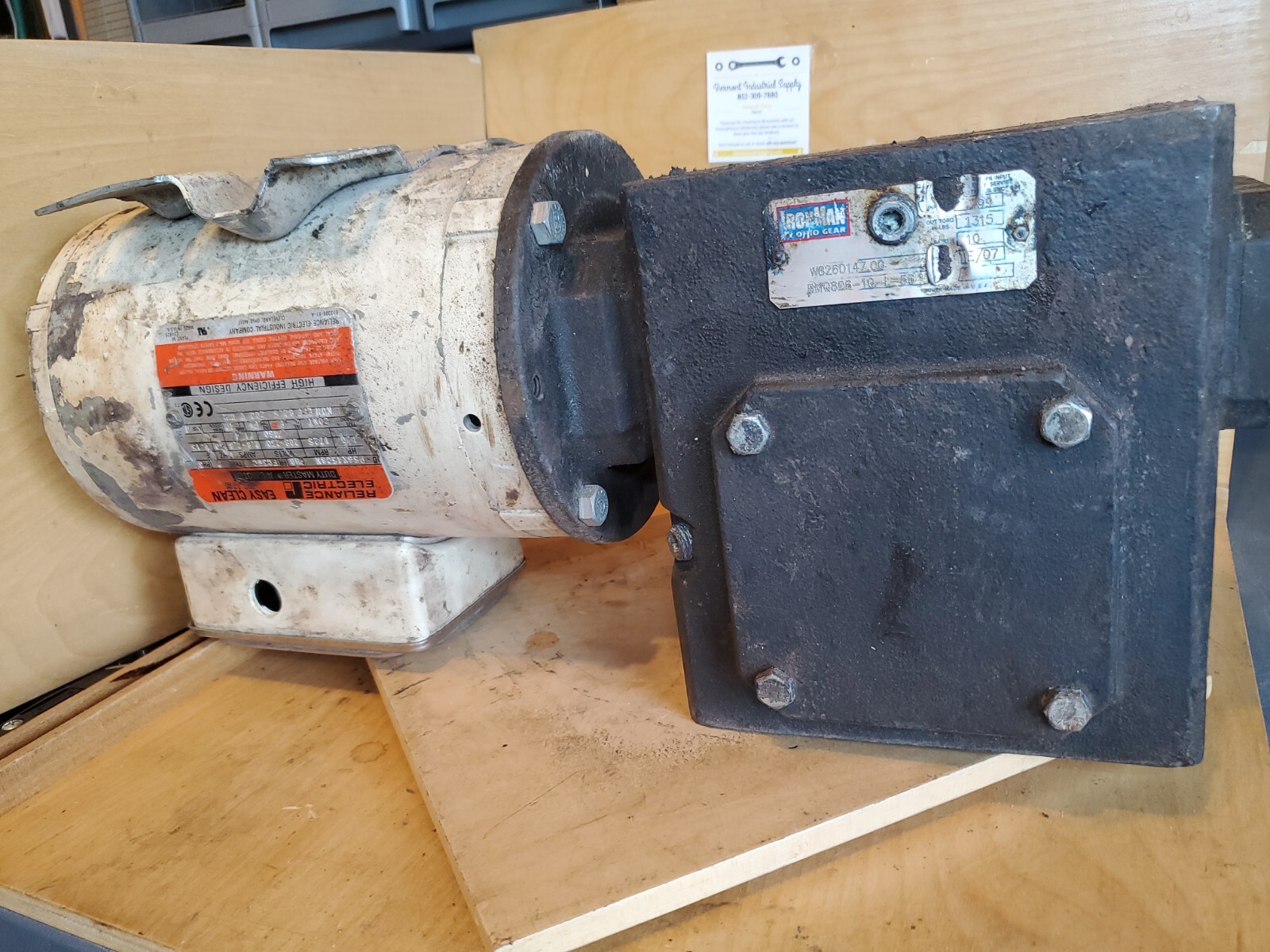 IronMan Gear Reducer BMQ826-10-L-5G  P56X4508N 3 Hp Motor 3PH 1725RPM 230V/460V