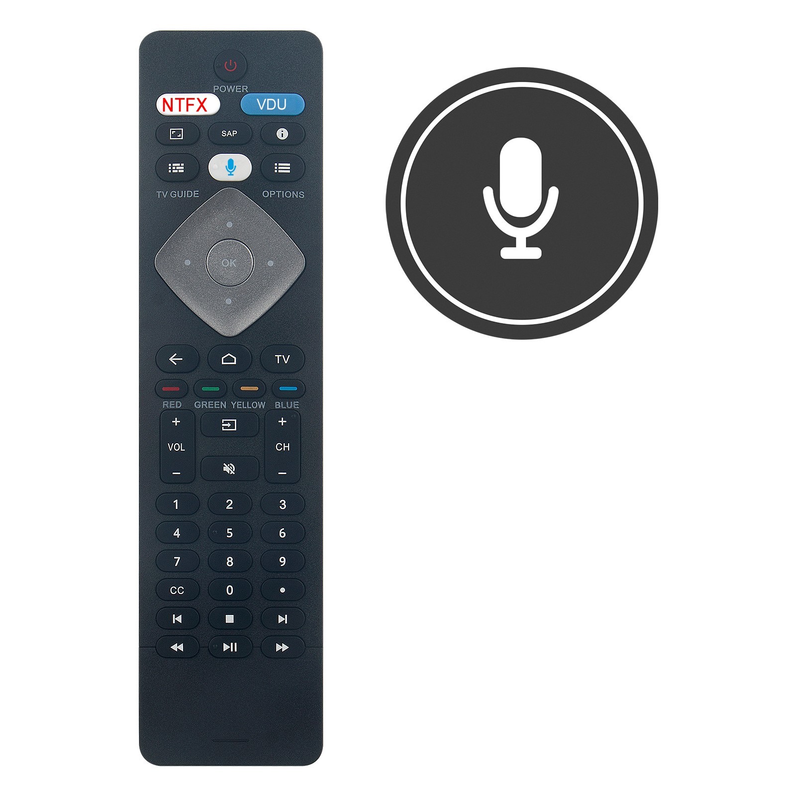 Voice Remote Control fit for Philips TV 65PFL5704/F7 75PFL5704/F7 65PFL5602/F7