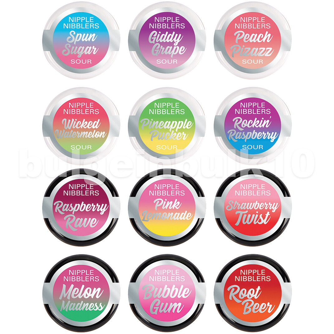 Nipple Nibblers Cool Sour Tingle Erect Arousal Flavored Balm 3g - Choose Flavor