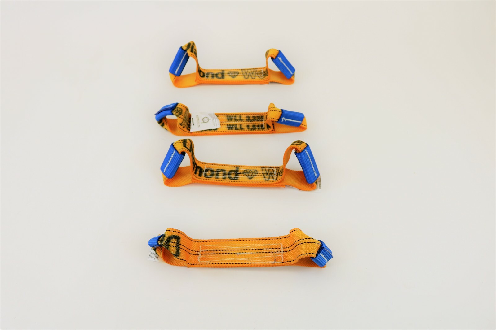 4 Pack of Gold DIAMOND WEAVE Dog Bones for Rollback / Flatbed Wrecker Straps