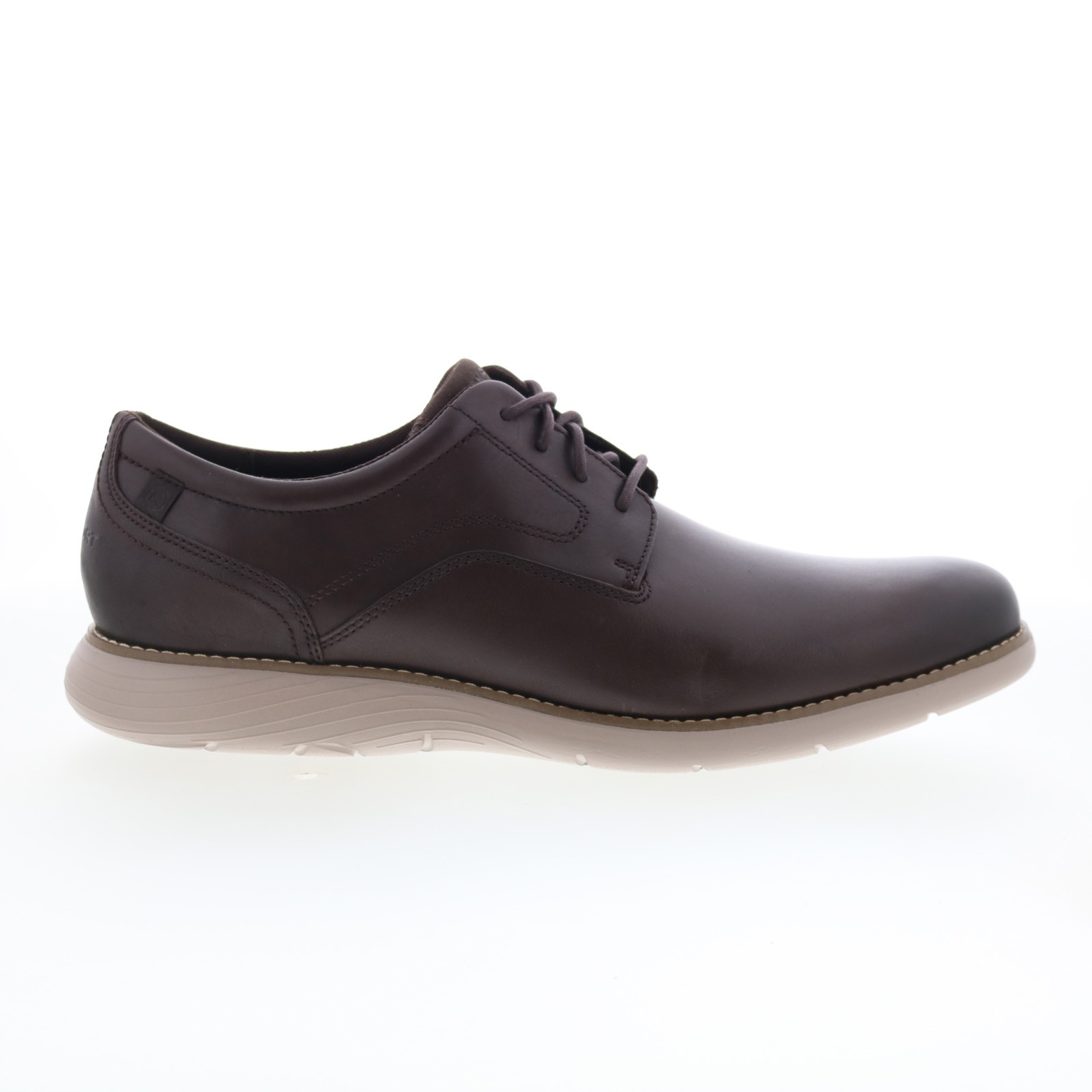 Rockport Garett Plain Toe Mens Brown Wide Oxfords & Lace Ups Plain Toe Shoes