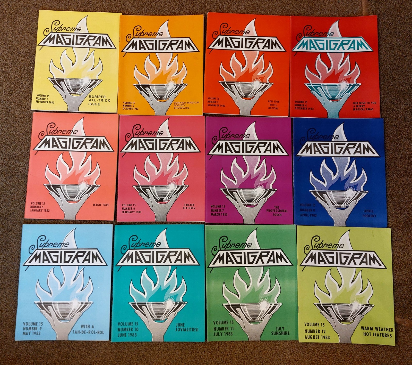 Magigram Vol 15.  The Magazine Of Supreme Magic. Complete Vol 15 (1982 to 1983)