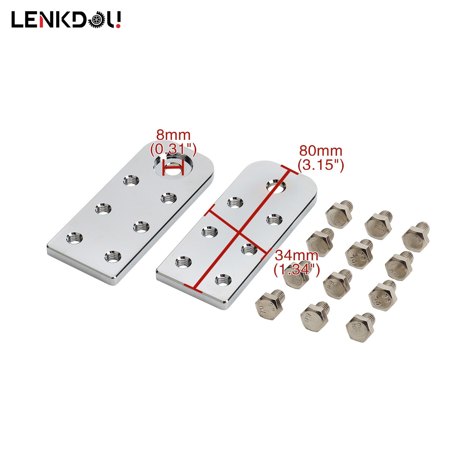 Pair 6 Spot SAE Top Post Flat Lug Style Battery Terminal Distribution Blocks 2PC
