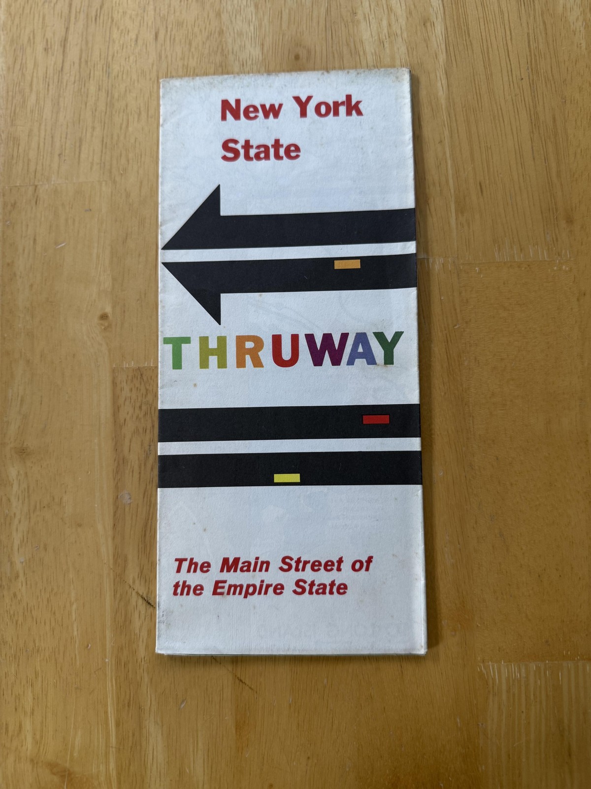 Vintage New York State Thruway Road Map Travel Guide Folded Brochure USA