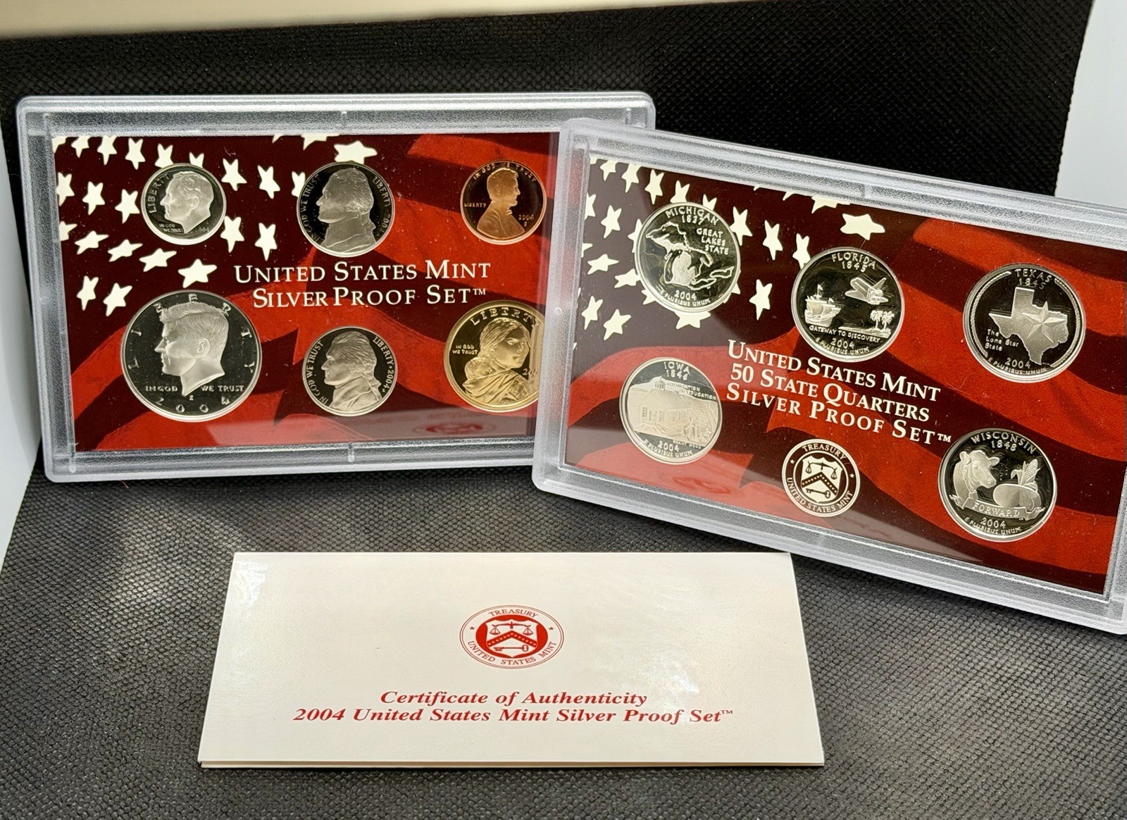 2004 U.S. Mint Silver Proof Set | 10-Coin 90% Silver Proof Set | OGP & COA