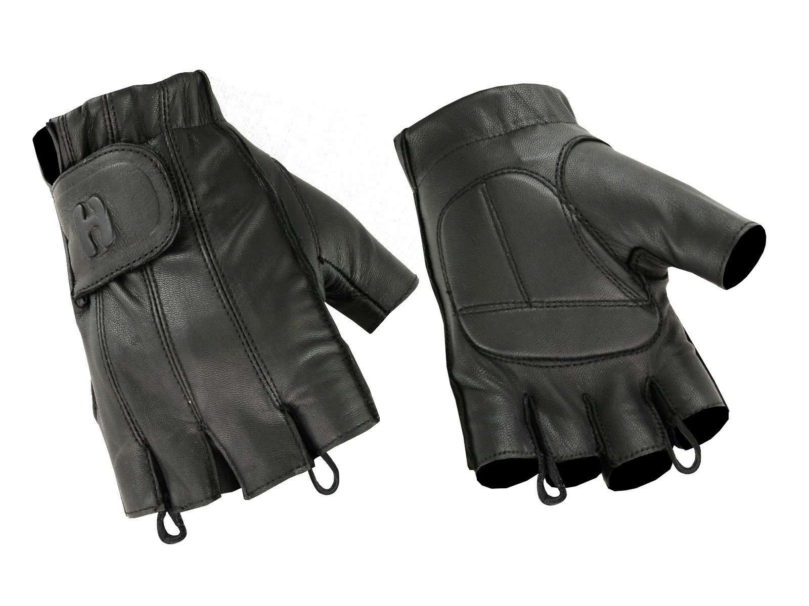 Hugger Mens Fingerless Motorcycle Summer Bike Riding Gloves Gel Padded Soft Palm