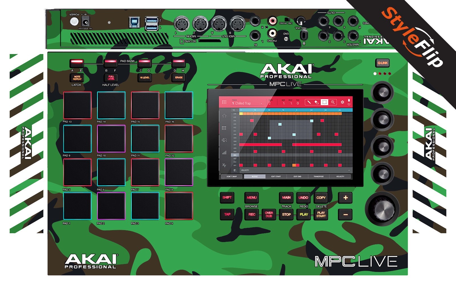 AKAI MPC Live Skin | Green Camo | Protective Decal | StyleFlip Skins