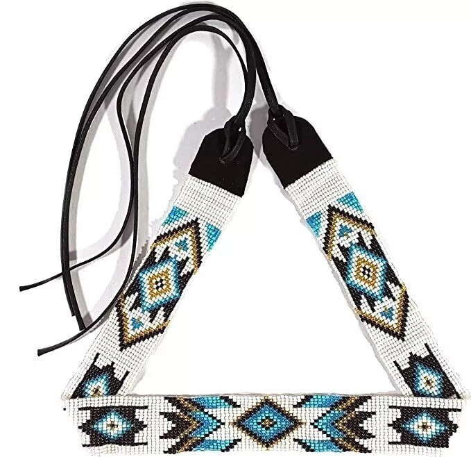 Beaded Hat Band Native American Style Southwestern Cowboy Rode Handmade hatband