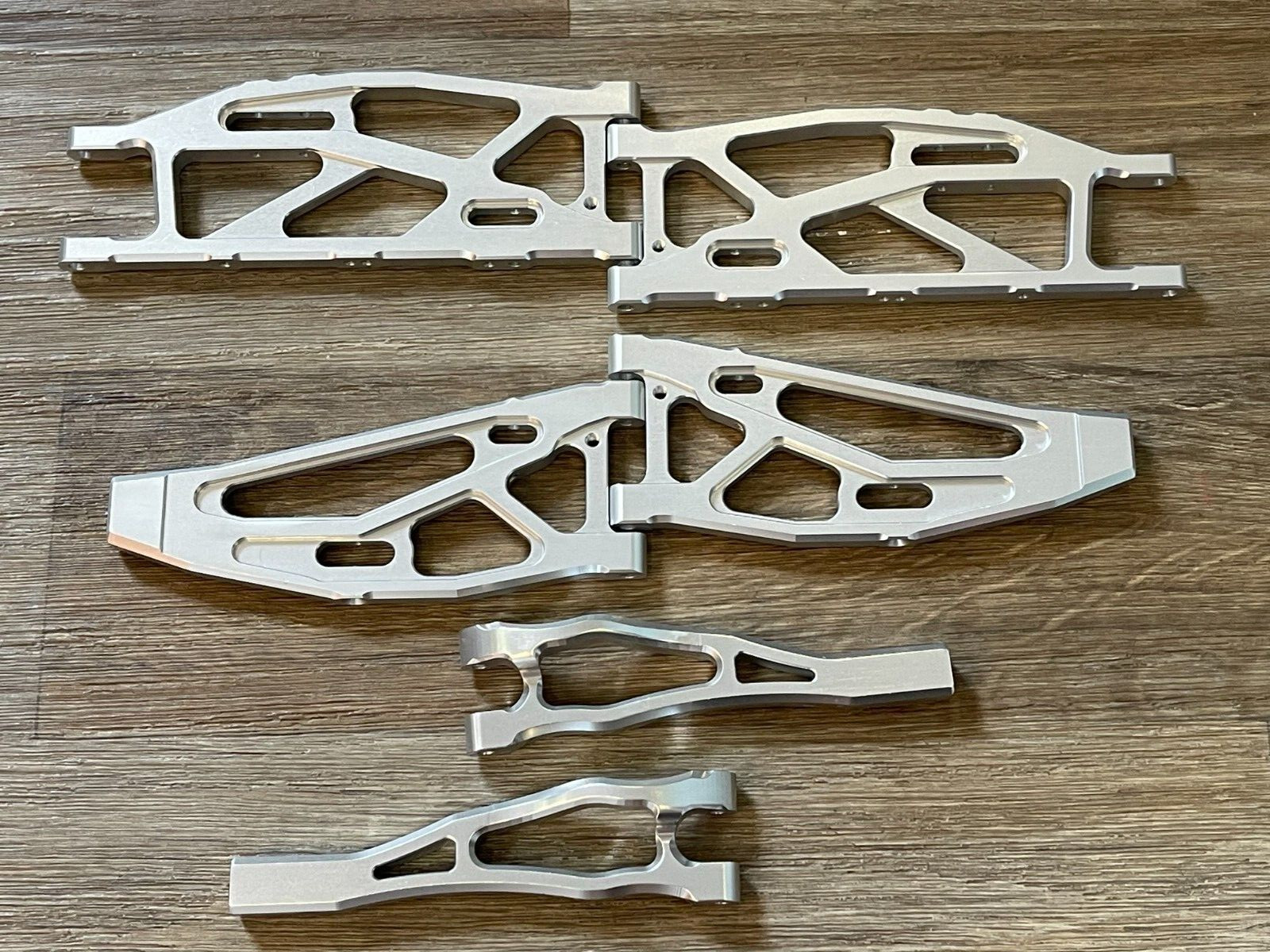 Arrma 1/8 Kraton 6s BXL Aluminum Front and Rear Suspension A- Arm Silver