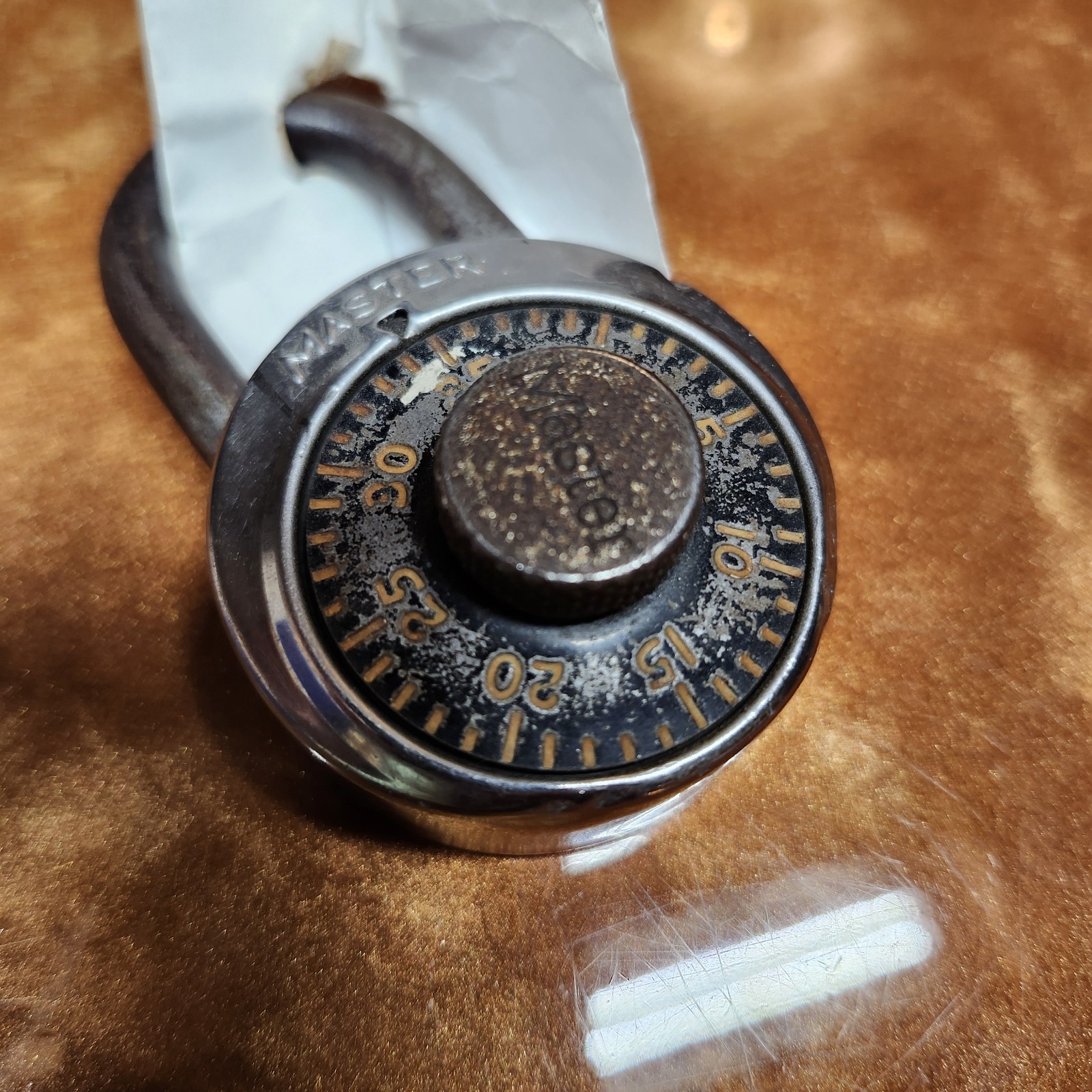 Vintage 1950s Master Lock Combination Padlock School Locker Tested Works