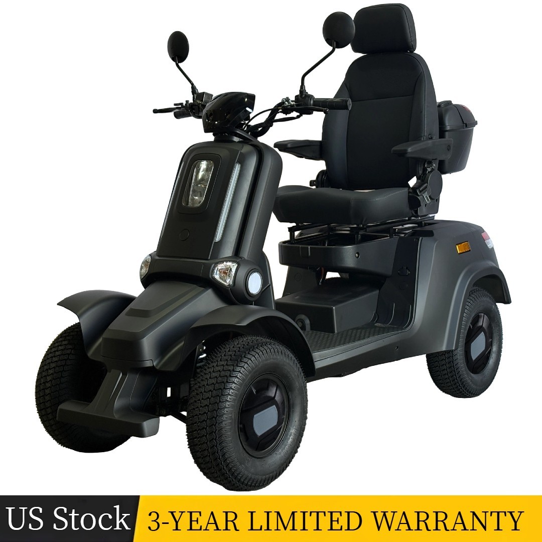 Heavy Duty 4-Wheel Mobility Scooter for Senior&Adult 1000W 15MPH 500LBS Capacity