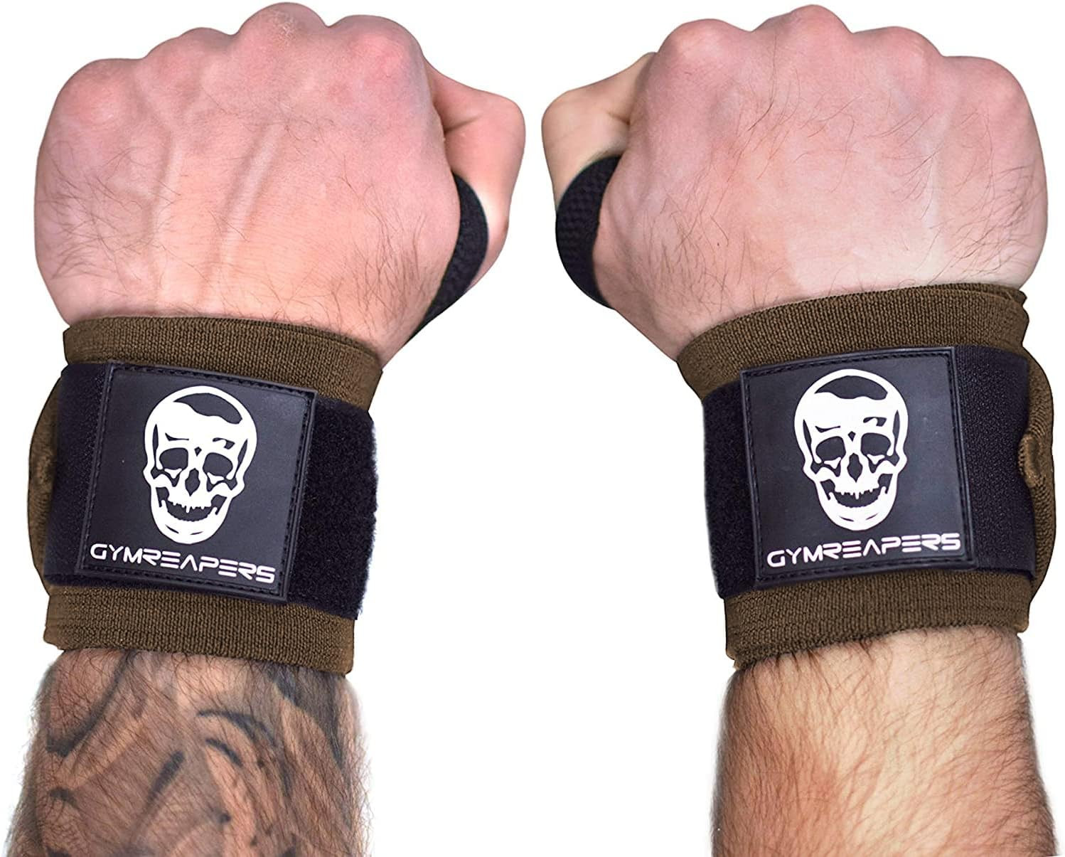 Wrist Wraps Weightlifting - Stiff Heavy Duty 18 Inch Wraps with Thick Thumb Loop
