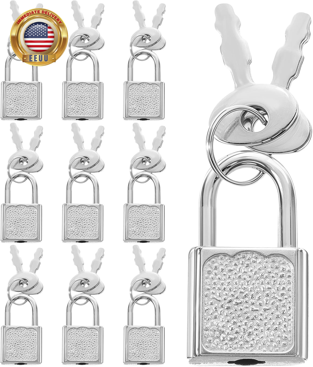 10Pcs Mini Cute Diary Padlocks Mini Locks with Keys Small Luggage Locks with Key