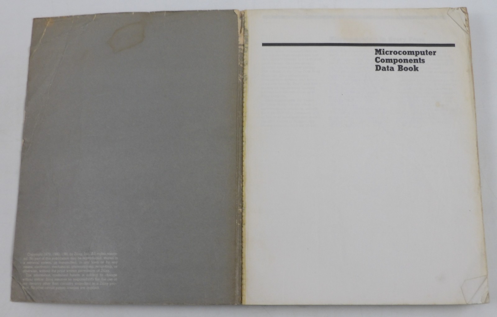 Zilog 1981 Data Book - Microcomputer Components Data Book