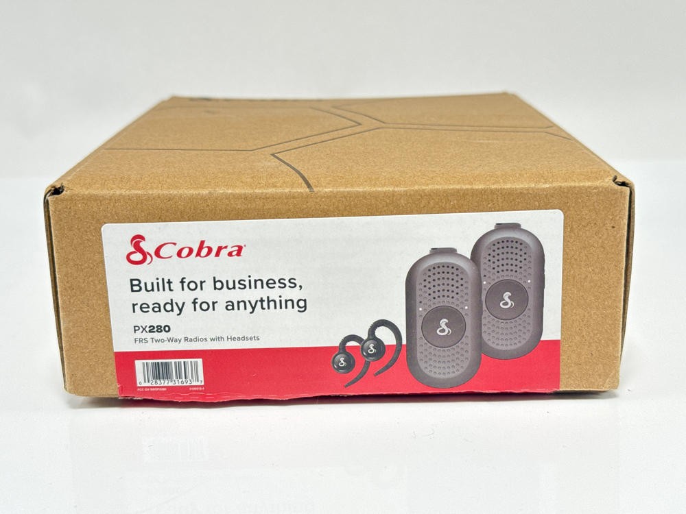 Cobra PX280 FRS Two Way Radios IP54 Rechargeable 2 Pack Headsets
