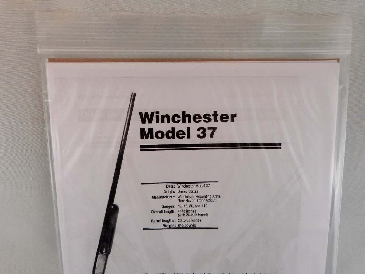 WINCHESTER MODEL 37 SHOTGUN BREAK DOWN INSTRUCTION KIT