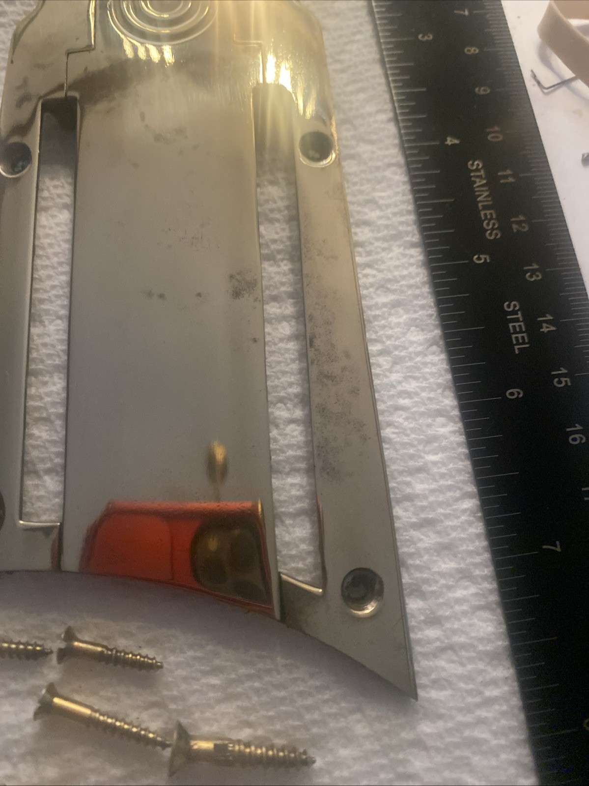 Brass Patch box And Screws.