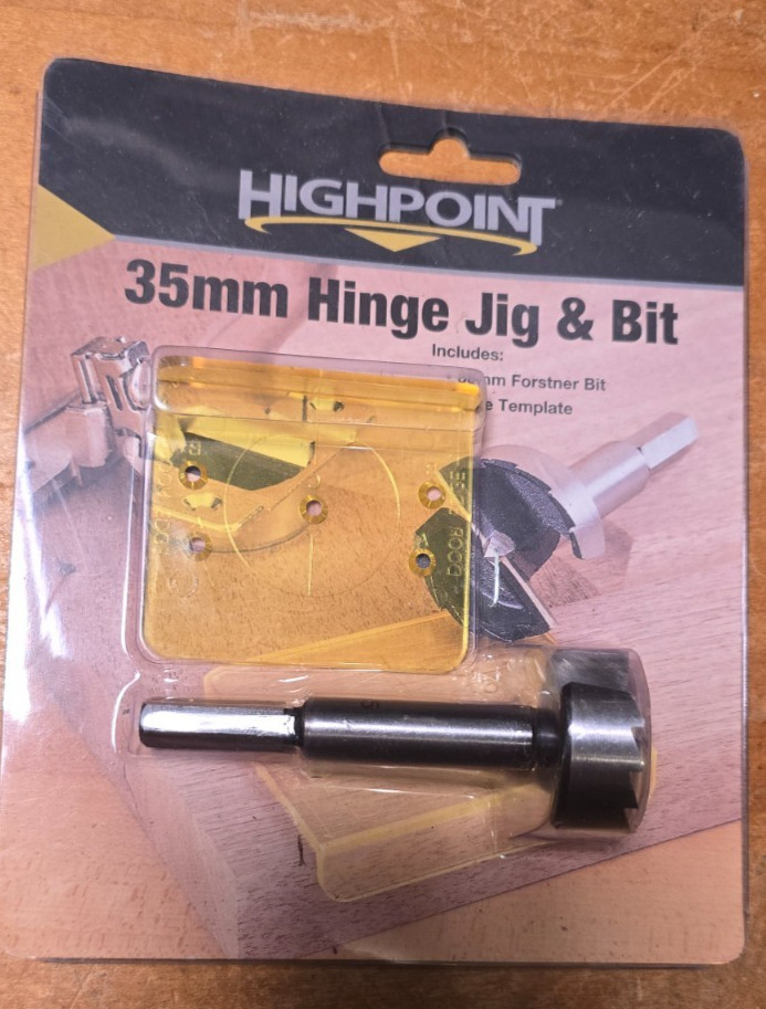 Highpoint 35mm Hinge Jig & Bit Concealed Cabinet Hinge Installation Kit