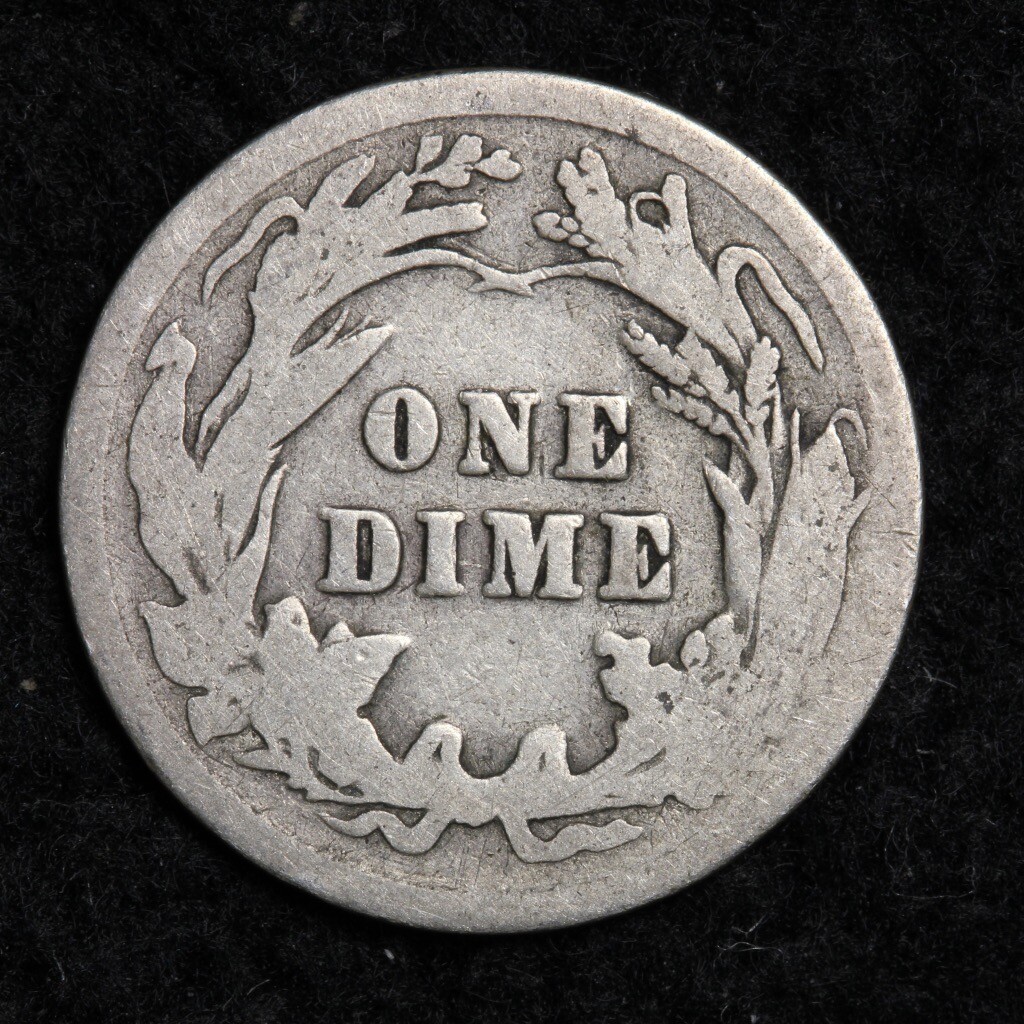 1908 Silver Barber Dime GOOD FREE SHIPPING