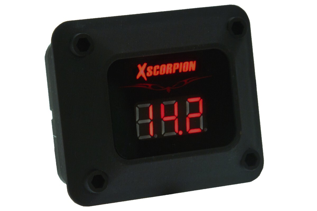 Black 12V Digital Volt Meter Red LED Display