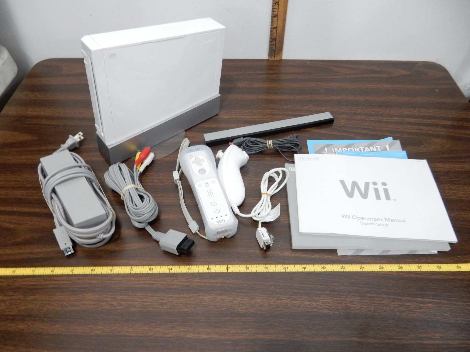 Wii system 2 controllers cords sensor bar more TESTED WORKS GREAT