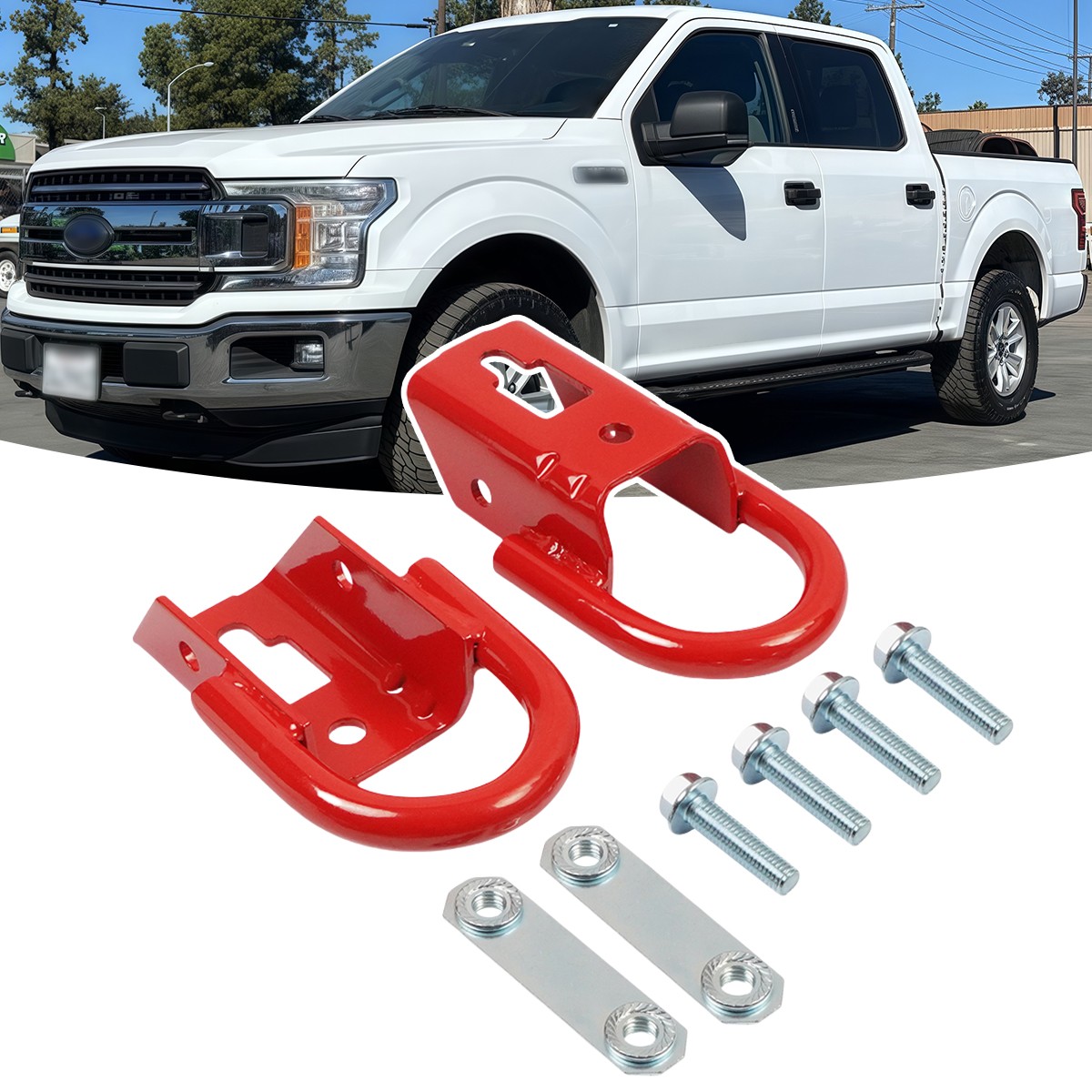 New Pair Of Tow Hooks For 2004-2024 Ford F-150 F150 Front LH & RH #FL3Z17N808A