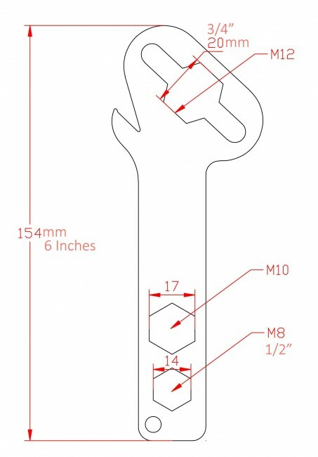 Multi-Function Monkey Wrench in Red