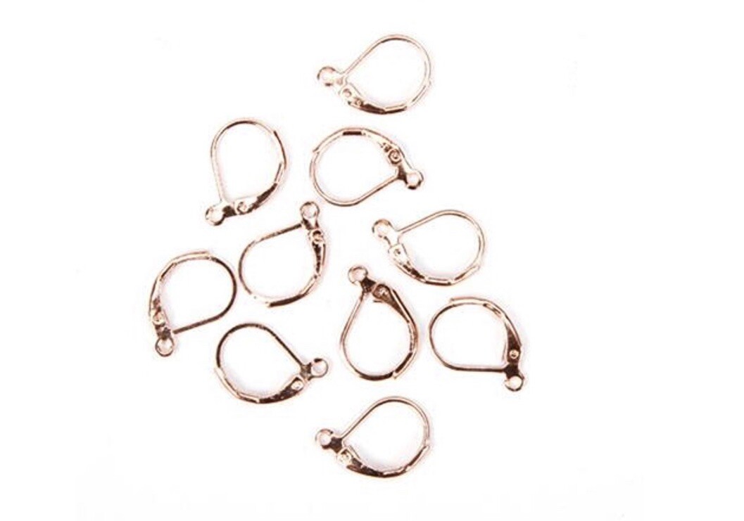 10pcs Rose Gold French Clip Earrings, Darice
