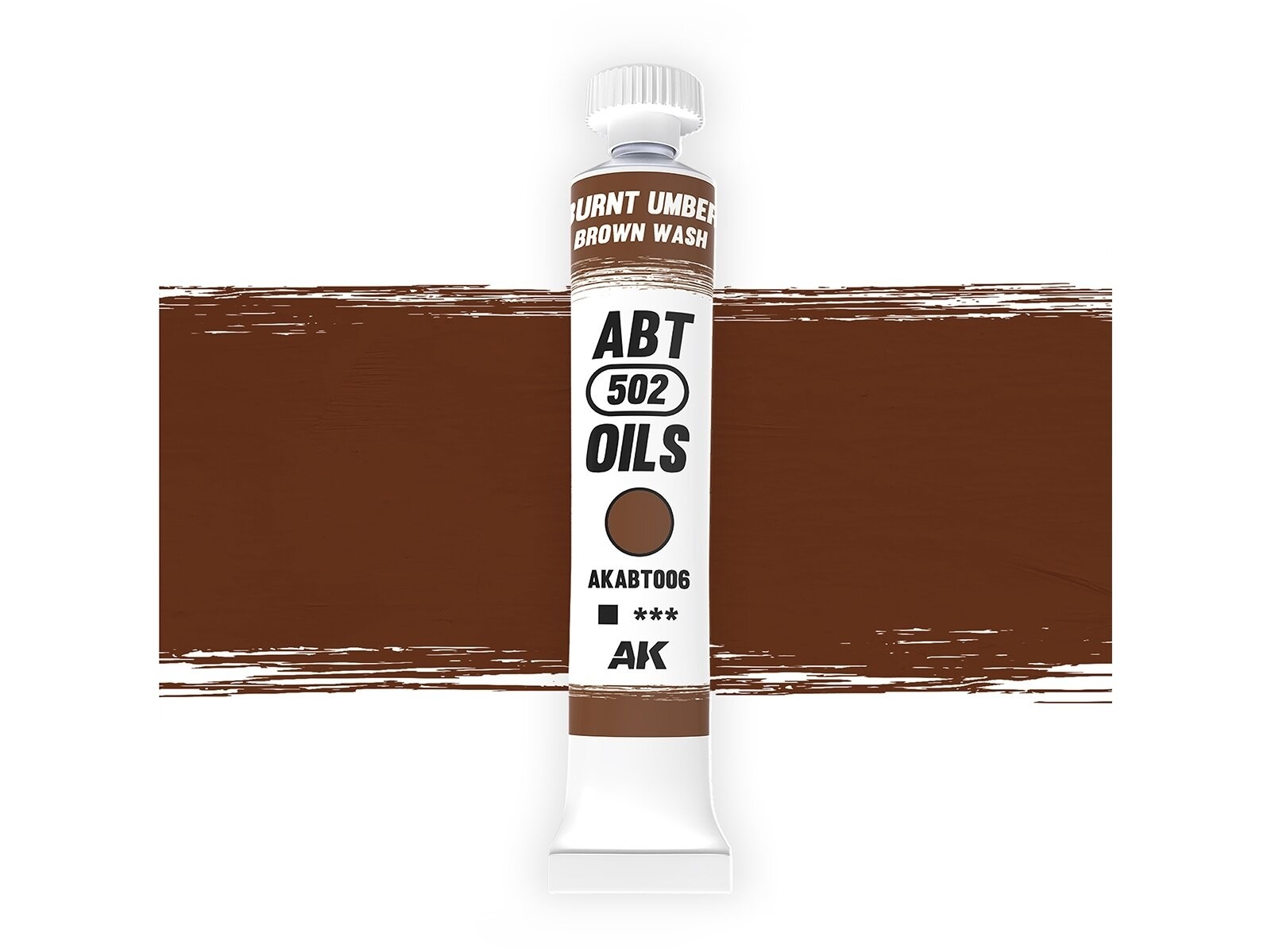ABT 502 OILS - Burnt Umber / Brown wash, AKABT006