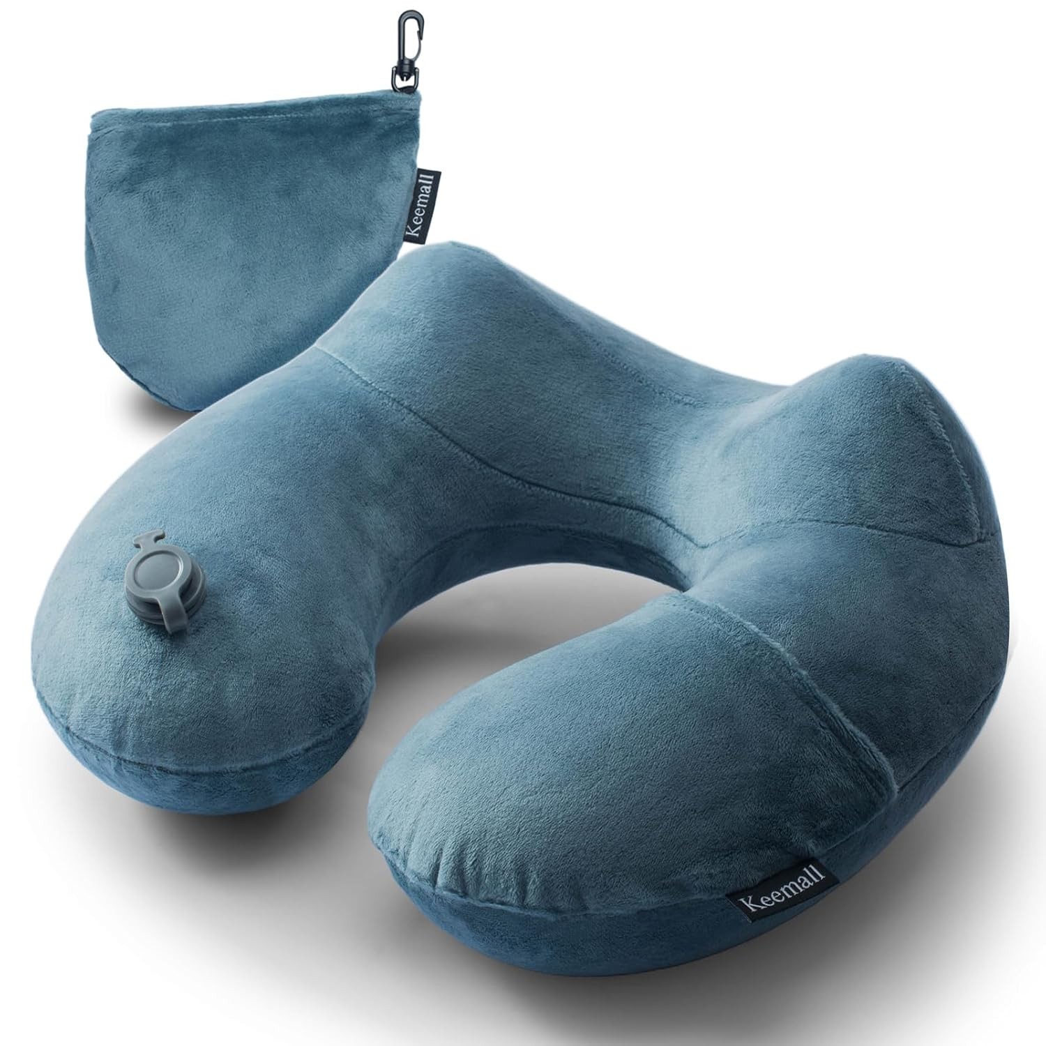 Keemall Inflatable Travel Neck Pillow for Airplane Sleeping Blow Up Neck Support