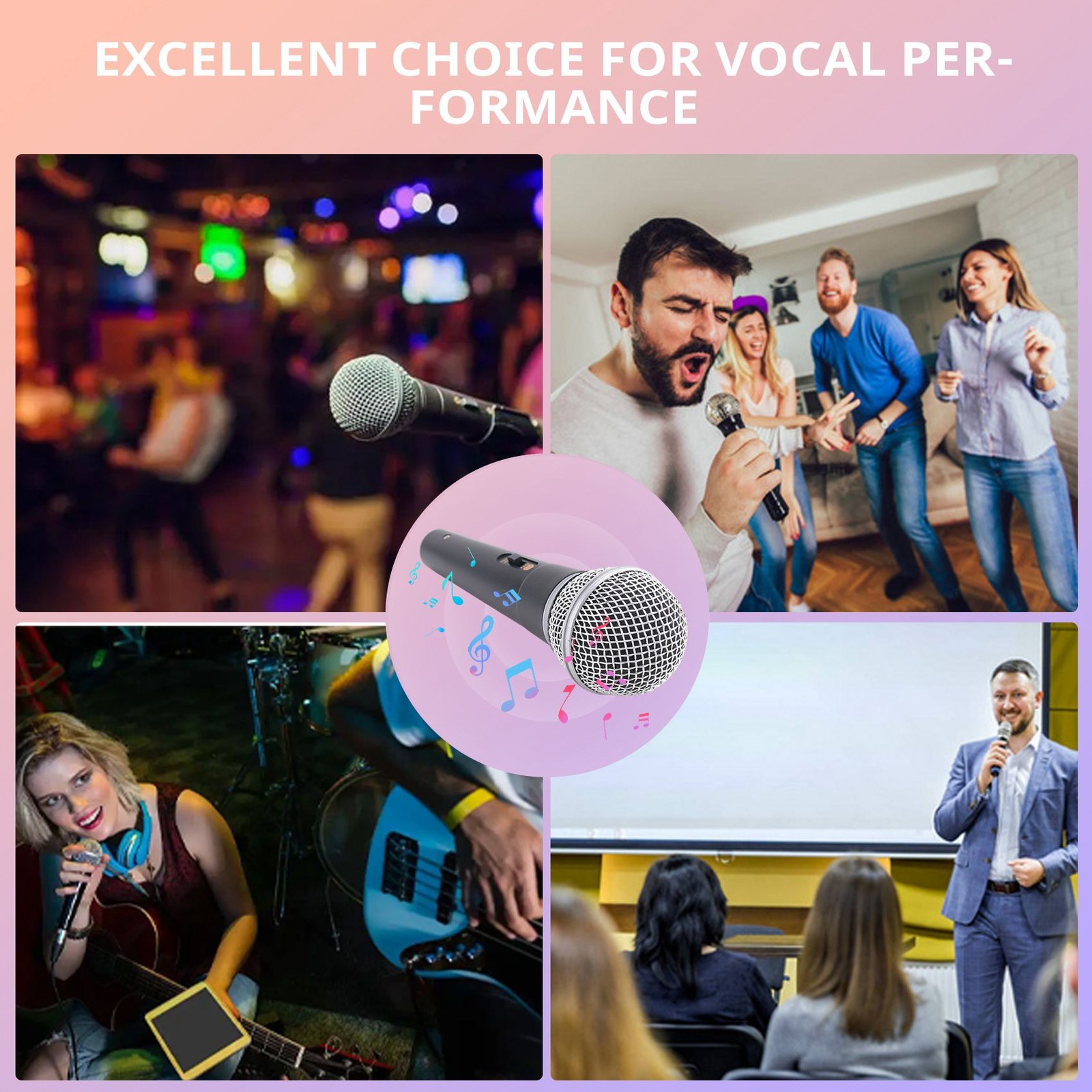 Handheld Professional Wired Dynamic Microphone Clear2695