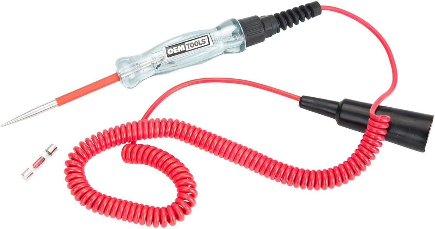 OEMTOOLS 25886 Circuit Tester 6-24 Volt, Black and Red, Live Wire Tester Electri