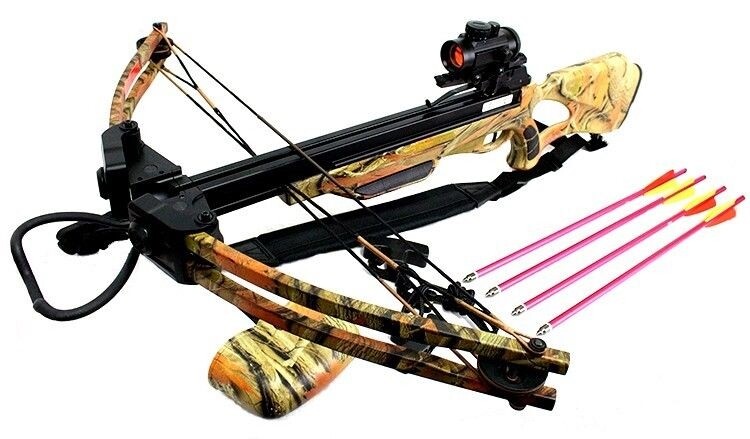 175 Lb Draw Amber Woodland Camo Game Hunting Compound Crossbow FIBERGLASS LIMB